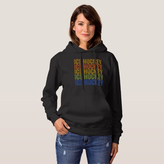 Ice Hockey Typography Hoodie (Front Full)