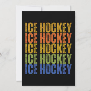 Ice Hockey Typography Invitation