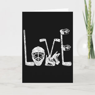 Ice Hockey Valentine's Day For Lovers Hockey Boys Card