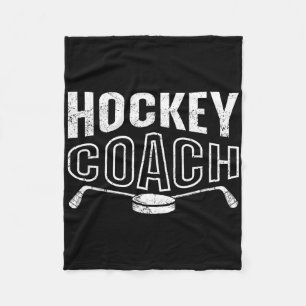 Ice Hockey Vintage Coach Hockey Coach Fleece Blanket