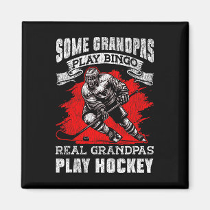 Ice Hockey Vintage Grandpa Some Grandpas Play Bing Magnet