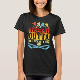 Ice Hockey Vintage Straight Of The Penalty Box Ret T-Shirt