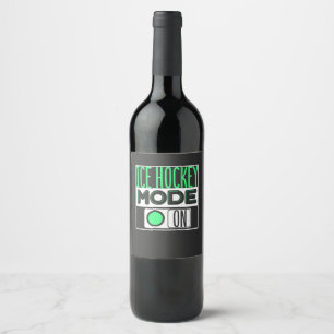 Ice Hockey Wine Label