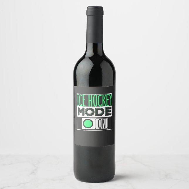 Ice Hockey Wine Label (Front)