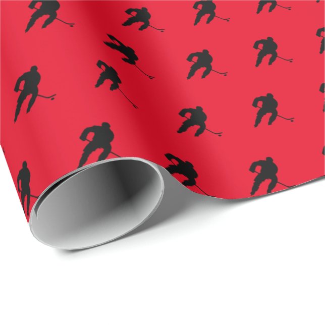 Ice Hockey Your Background Colour  Wrapping Paper (Roll Corner)