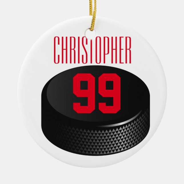 Ice Hocky - Christmas Ornament (Front)