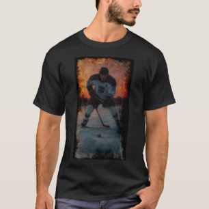 Ice Hocky Player at Sunset T-Shirt
