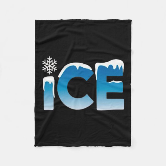 Ice Ice Ba  Fleece Blanket (Front)