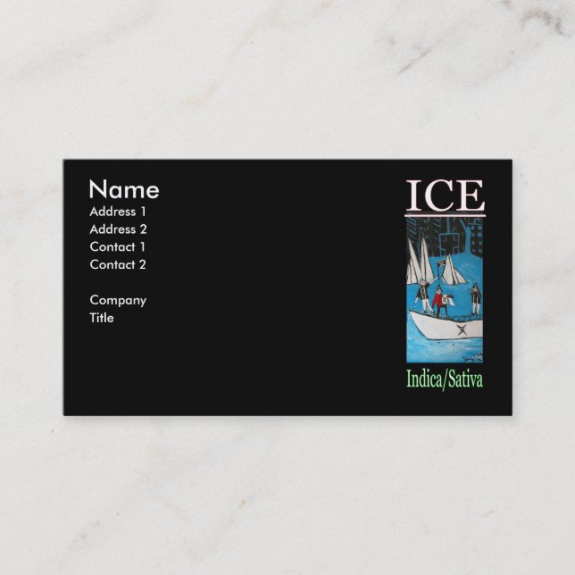 ICE INDICA SATIVA BUSINESS CARD (Front)