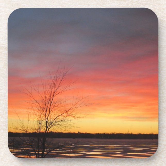 Ice Lake Sunset Coasters - Set of 6 (Front)