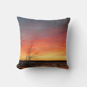 Ice Lake Sunset Pillow