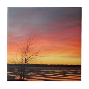 Ice Lake Sunset Tile