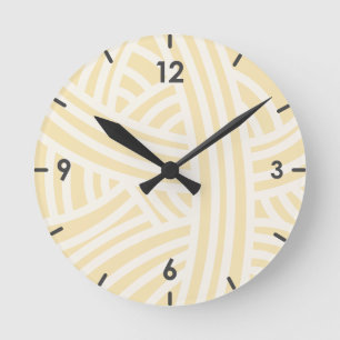 Ice Lemon Abstract Stylised Yarn Ball Round Clock