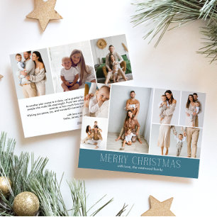 ICE Merry Christmas Elegant 9 Collage Multi-Photo  Holiday Card