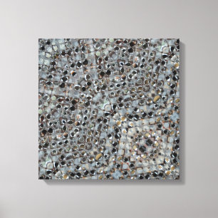 Ice Metal Fire Stretched Canvas Print