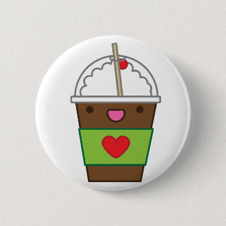 Ice mocha coffee 6 cm round badge