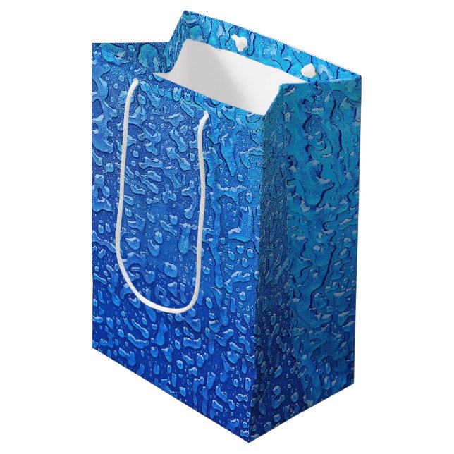 Ice On Blue Metal   Medium Gift Bag (Front Angled)