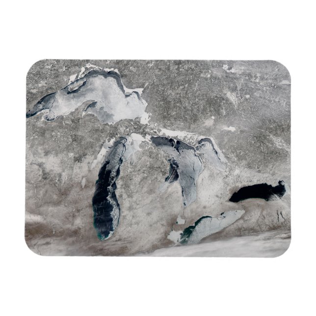 Ice On The Great Lakes, United States. Magnet (Horizontal)