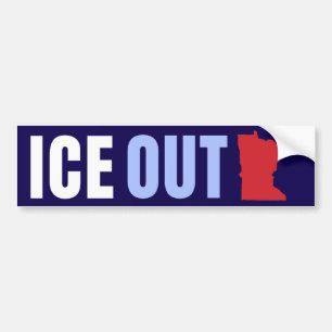 ICE OUT Anti Trump Bumper Sticker