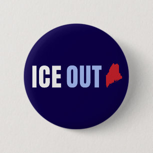 ICE OUT Maine Anti Trump 6 Cm Round Badge