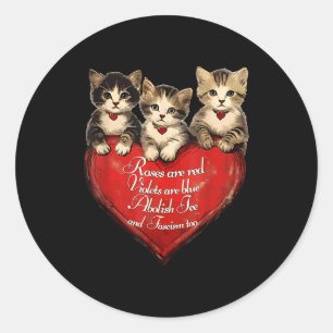 Ice out now abolish ice funny cat meme men women  classic round sticker