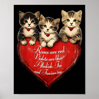 Ice out now abolish ice funny cat meme men women poster