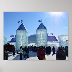 Ice Palace at Carnaval de Quebec, Canada Poster