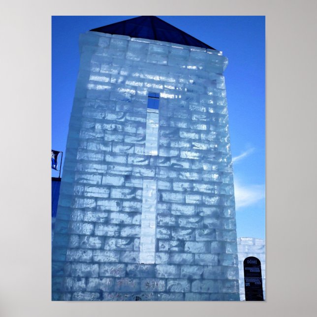 Ice Palace at Carnaval de Quebec, Canada Poster (Front)