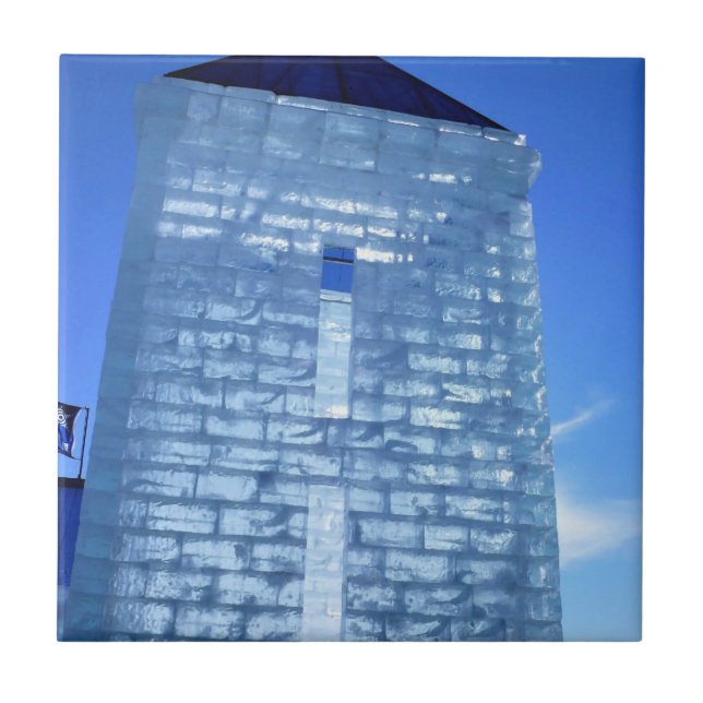 Ice Palace at Carnaval de Quebec, Canada Tile (Front)