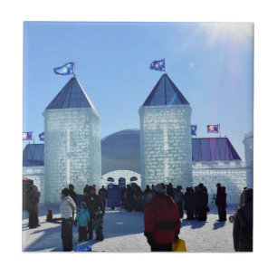 Ice Palace at Carnaval de Quebec, Canada Tile