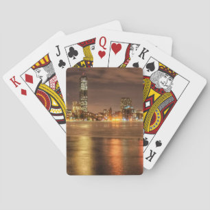 Ice partially melted on Charles River in Boston Playing Cards