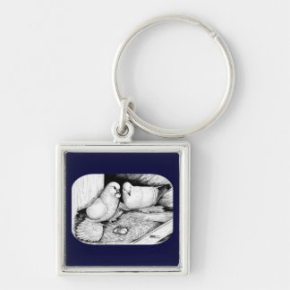 Ice Pigeons Key Ring