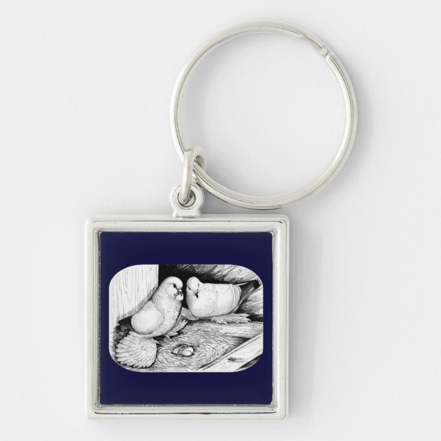 Ice Pigeons Key Ring (Front)