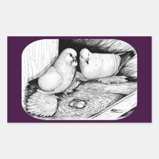 Ice Pigeons Rectangular Sticker