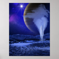 Ice Plume Jupiter Moon Europa Concept Art