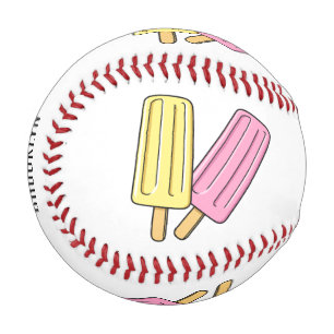Ice pop cartoon illustration baseball
