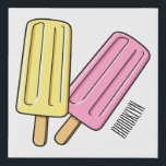 Ice pop cartoon illustration  faux canvas print<br><div class="desc">Ice pop cartoon illustration</div>