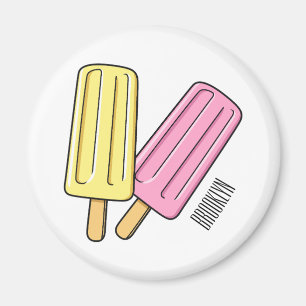 Ice pop cartoon illustration  magnet