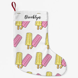Ice pop cartoon illustration small christmas stocking