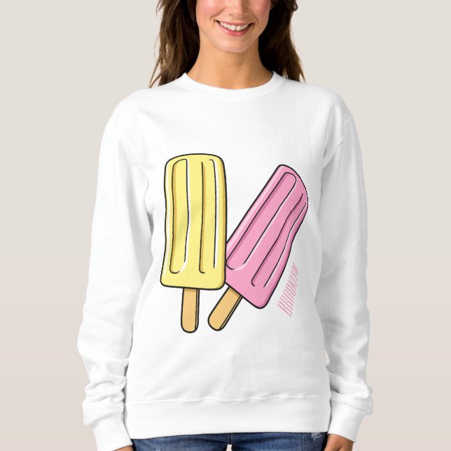 Ice pop cartoon illustration  sweatshirt (Front)