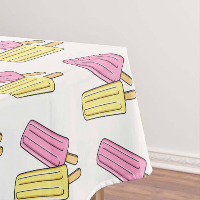 Ice pop cartoon illustration  tablecloth (In Situ)