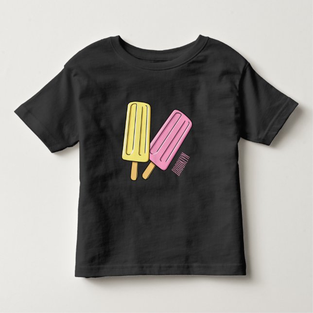 Ice pop cartoon illustration toddler T-Shirt (Front)