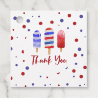 Ice Pops One Red White Blue Thank You