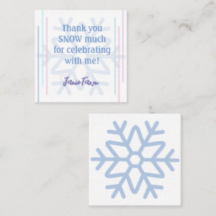 Ice Princess 4th Birthday Party Favour Insert