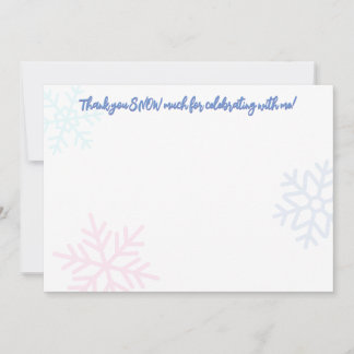Ice Princess 4th Birthday Thank You Note Card
