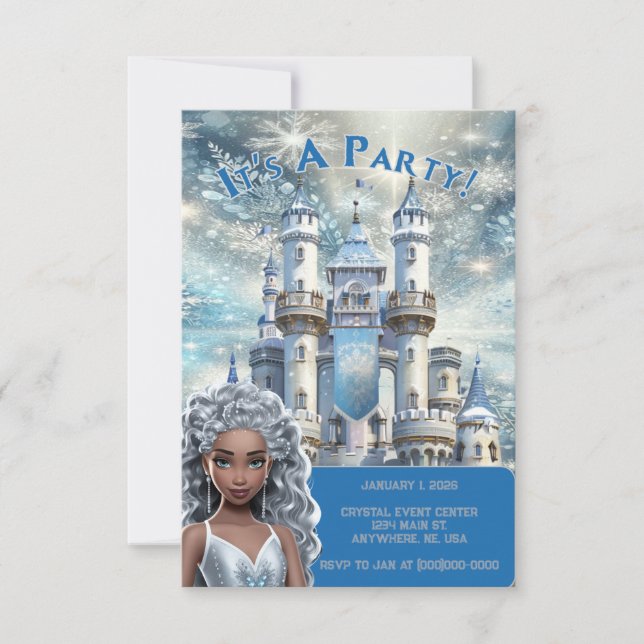 Ice Princess Invitation (Front)