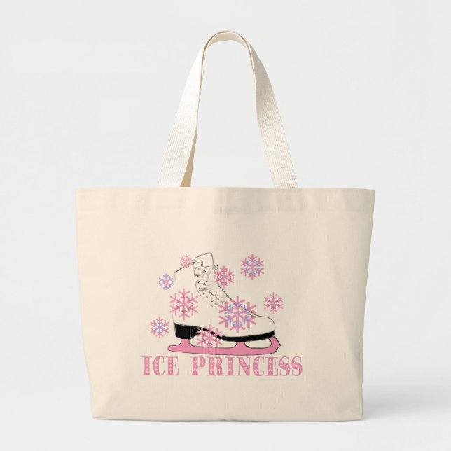 Ice Princess Skate Large Tote Bag (Front)