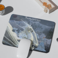 Ice Queen and Snow Winter Dragon Fantasy