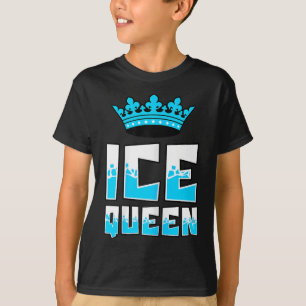 Ice Queen Graphic Ice Fishing Fisher Ice Fish Rod  T-Shirt