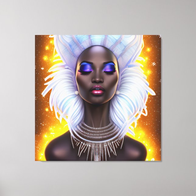 Ice Queen Melanin Women Black Girl Magic Sista Sis Canvas Print (Front)